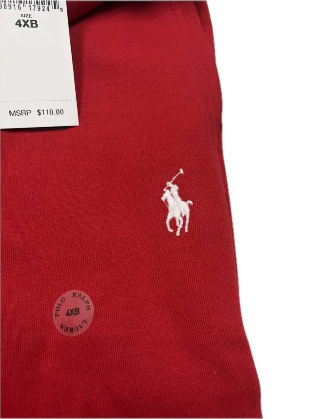 Polo Ralph Lauren Double Knit Sweat Shorts Mens Big & Tall Red NWT $110